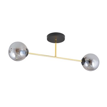 Lampa sufitowa MAGNUM 2 BL GRAFIT plafon czarna/złota/grafit