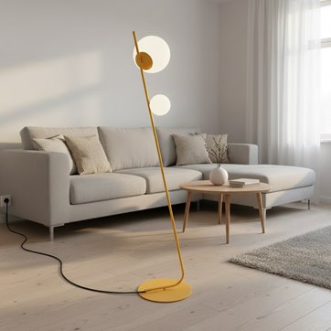 Lampa podłogowa TATU LP2 BL ORANGE nowoczesna, pomarańczowa