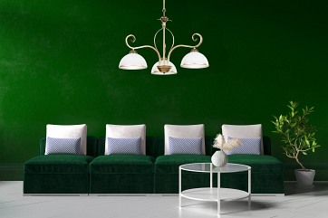 Żyrandol WIVARA 3 GOLD tradycyjny, klasyczny, klosz, złoty