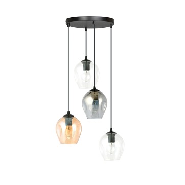 Lampa wisząca ISTAR 4 BL PREMIUM MIX loft klosze mix