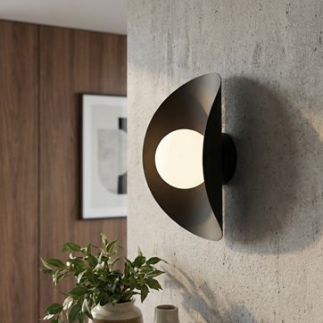 Kinkiet FIERO XL K1 BLACK nowoczesny, czarny, metal