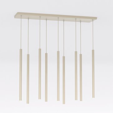 Lampa wisząca SELTER 9 MOKKA beżowa, glamour, sople