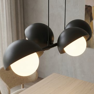 Lampa wisząca BOOM 4 BLACK nowoczesna, czarna, metal