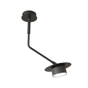 Lampa sufitowa MIZU 1 BL BLACK plafon, czarna, metal, loft