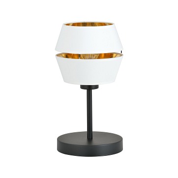 Lampka nocna PIANO LN WHITE/GOLD abażur czarna/biała/złota