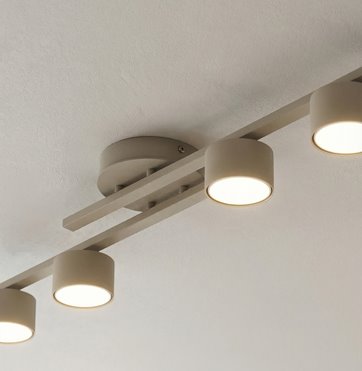 Lampa sufitowa FRAGMENT 4 MOKKA loft, beżowa, metal