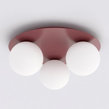 Lampa sufitowa SOLAR 3 BURGUNDY OPAL nowoczesna, burgundowa