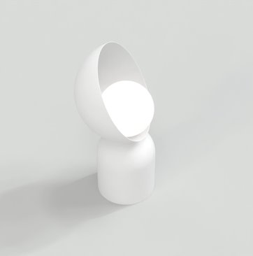 Lampka nocna BOTO LN1 WHITE metal, biała, nowoczesna