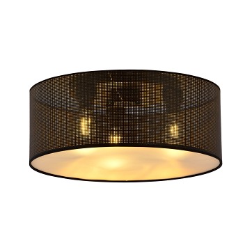 Lampa sufitowa ASTON 3 BLACK/GOLD abażur, czarno/złoty