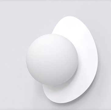 Kinkiet OVO K1 WHITE nowoczesny, biały, metal