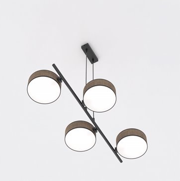 Lampa wisząca DRUMZ 4 BROWN nowoczesna, brązowa, abażury