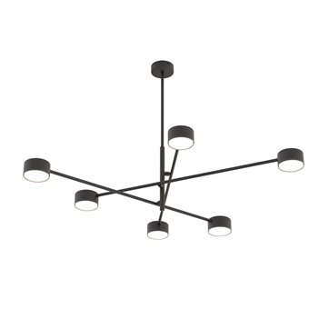 Lampa sufitowa NATSU 6 BL BLACK plafon, czarna, metal, loft