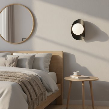 Kinkiet FIERO M K1 BLACK nowoczesny, czarny, metal