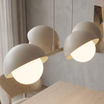 Lampa wisząca BOOM 4 MOKKA nowoczesna, beżowa, metal