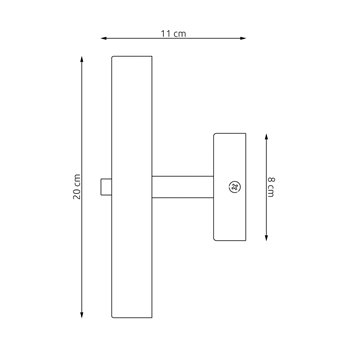 Kinkiet NEMO K2 BL BLACK loft, czarny, metal