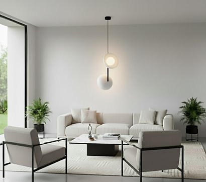 Lampa sufitowa VANILA 2 BL GRAY loft, szara, metal