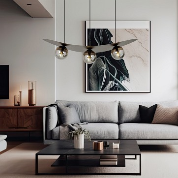 Lampa wisząca AURA 3 BL GRAFIT nowoczesna i oryginalna