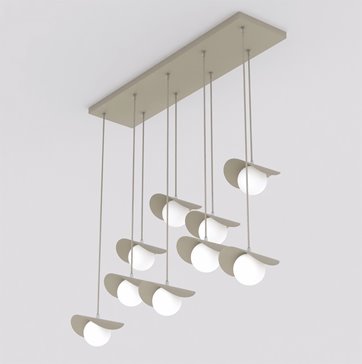 Lampa wisząca RITUAL 9 MOKKA nowoczesna, beżowa, metal