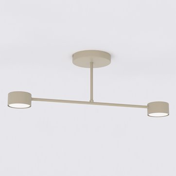 Lampa sufitowa HALO 2 MOKKA minimalistyczna, beżowa, metal