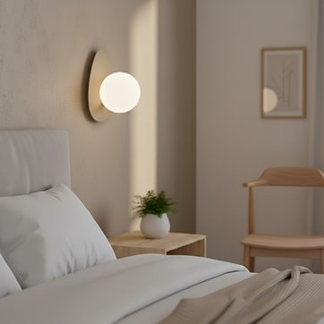 Kinkiet OVO K1 MOKKA nowoczesny, beżowy, metal