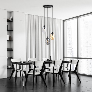 Lampa wisząca ASTRAL 3 BL PREMIUM MIX klosze multikolor