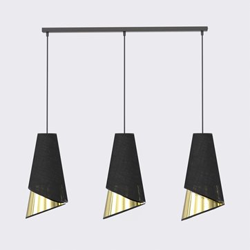 Lampa wisząca MODA 3 BL GOLD LOFT nowoczesna, abażur