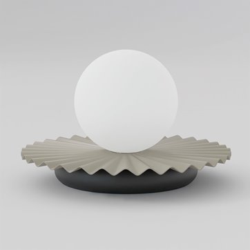 Lampka nocna UMBRA LN1 MOKKA metal, beżowa, nowoczesna, fala