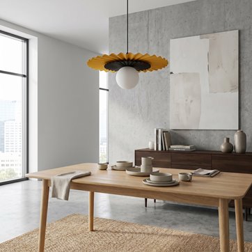 Lampa wisząca UMBRA 1 ORANGE BLACK nowoczesna pomarańczowa