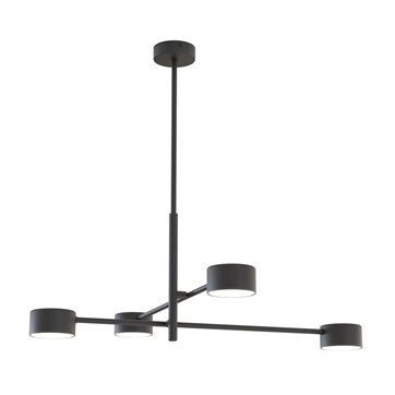 Lampa sufitowa NATSU 4 BL BLACK plafon, czarna, metal, loft