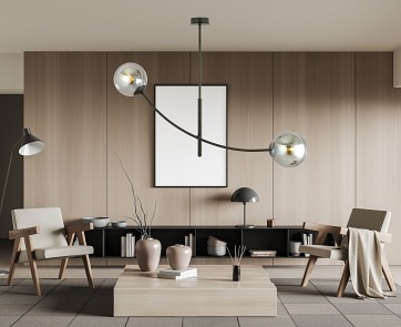 Lampa sufitowa HUNTER 2 BLACK/GRAFIT klosze czarna/grafit