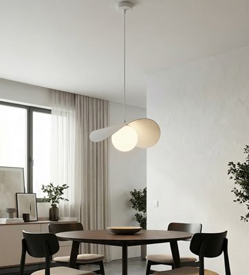 Lampa wisząca RITUAL 1M WHITE nowoczesna, biała, metal