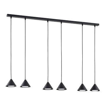 Lampa wisząca ELIT 6 BLACK minimalistyczna, czarna