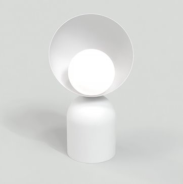 Lampka nocna BOTO LN1 WHITE metal, biała, nowoczesna