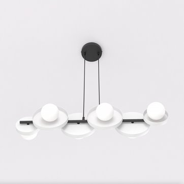 Lampa wisząca MODEL 6 BL WHITE loft, biała, metal