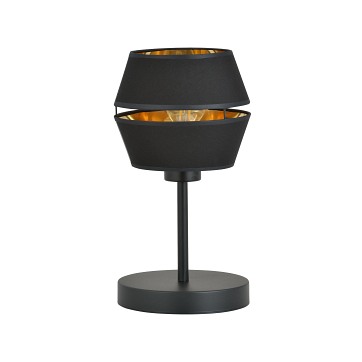 Lampka nocna PIANO LN BLACK/GOLD abażur welur czarna/złota