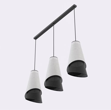 Lampa wisząca MODA 3 BL GRAY LOFT nowoczesna, szara, abażur