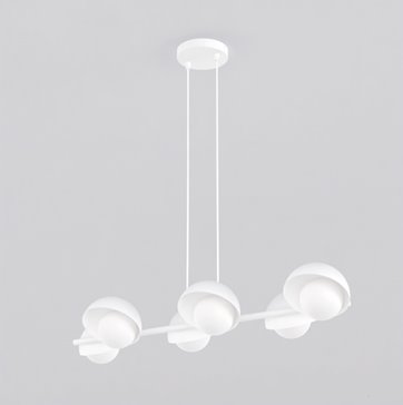 Lampa wisząca BOOM 6 WHITE nowoczesna, biała, metal