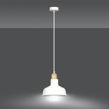 Lampa wisząca IBOR 1 WHITE wyjątkowa regulowana biało/złota