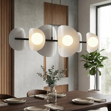 Lampa wisząca ELEMENTI 6 BL GRAY loft, szara, metal