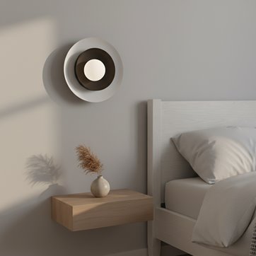 Kinkiet POPPI K1 WH BLACK nowoczesny, czarny, metal