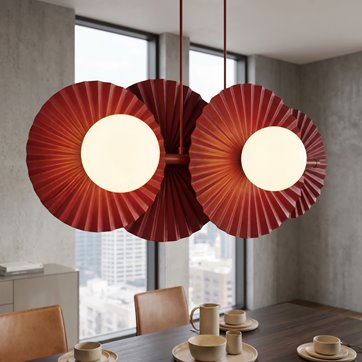 Lampa wisząca UMBRA 4 BURGUNDY OPAL loft, metal, fala