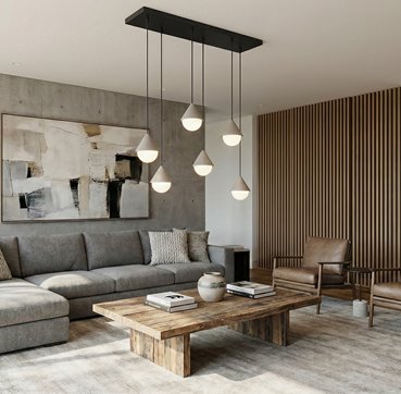 Lampa wisząca GIRO 6 BL MOKKA nowoczesna, beżowa, metal