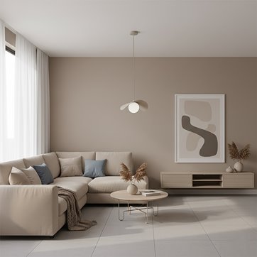 Lampa wisząca RITUAL 1M MOKKA nowoczesna, beżowa, metal