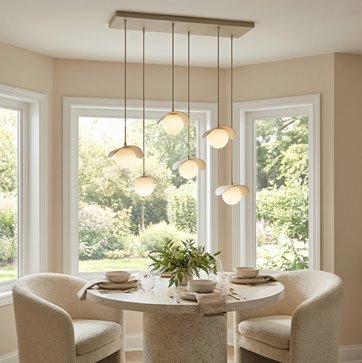 Lampa wisząca RITUAL 6 MOKKA nowoczesna, beżowa, metal