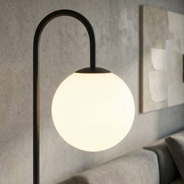 Lampa podłogowa FLOR LP1 BL BLACK nowoczesna, czarna, metal