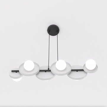 Lampa wisząca MODEL 6 BL GRAY loft, szara, metal