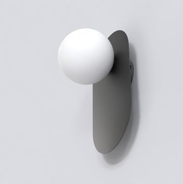 Kinkiet VIVA K1 BLACK nowoczesny, czarny, metal