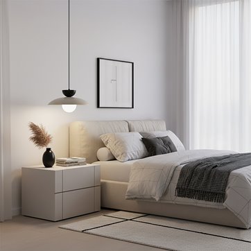 Lampa wisząca MULAN 1 MOKKA BL nowoczesna, beżowa, metal