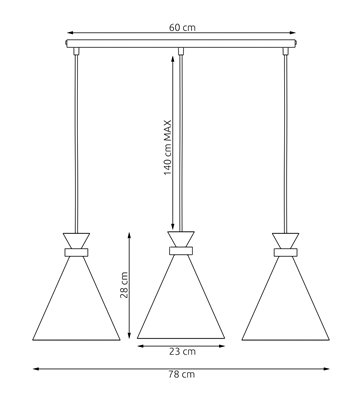 Lampa wisząca ZERO 3 MOKKA nowoczesna, beżowa, metal, drewno