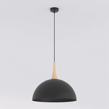 Lampa wisząca NAUTICA 1L BLACK nowoczesna, czarna, metal